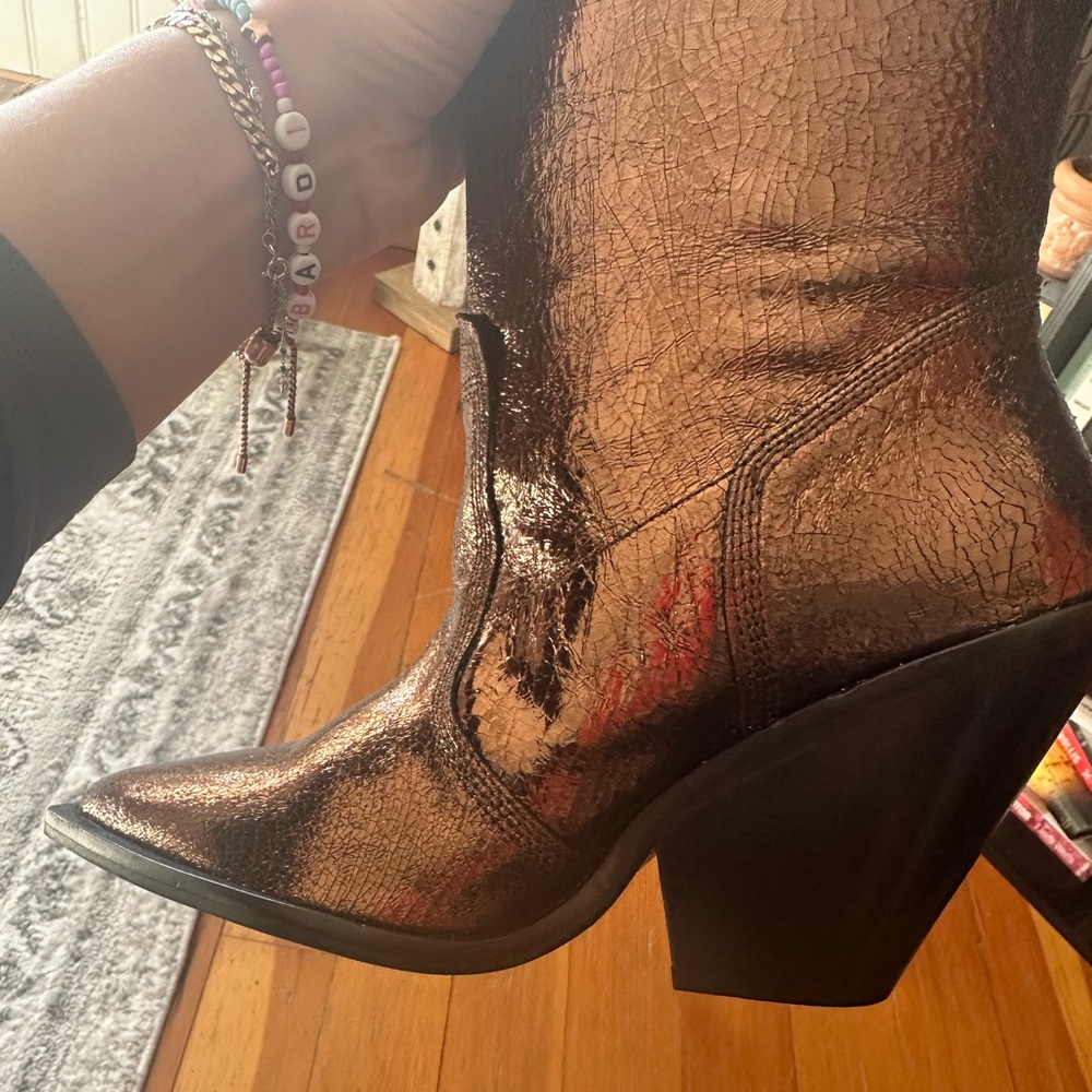 🆕 Free People Triple Crown Over-the-Knee Slouch Boots - Picture 10 of 16
